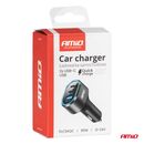 ΦΟΡΤΙΣΤΗΣ ΑΝΑΠΤΗΡΑ ΜΕ 3 ΘΥΡΕΣ 2xUSB-C 65W/20W+USB-A QUICK CHARGE 3.0 ΜΑΥΡΟ AMIO - 1 Τεμ.