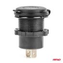 ΠΡΙΖΑ ΜΕ 2 ΘΥΡΕΣ USB-C ΜΕ ΔΙΑΚΟΠΤΗ ΚΑΙ ΚΑΠΑΚΙ 12/24V ΑΔΙΑΒΡΟΧΗ ΜΕ ΚΟΚΚΙΝΟ LED ΦΩΣ ΜΑΥΡΗ AMIO - 1 Τεμ.