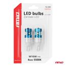 Amio - Λάμπες LED CANBUS T15 (W16W) 4SMD 1860XS Λευκή 6000K 12V/24V για Φώτα Όπισθεν, Πινακίδας & Χώρου Αποσκευών - 2τεμ. (04251/AM)