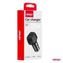 ΦΟΡΤΙΣΤΗΣ ΑΝΑΠΤΗΡΑ ΜΕ 2 ΘΥΡΕΣ USB-A QUICK CHARGE+USB-C 20W ΜΑΥΡΟ AMIO - 1 Τεμ.