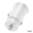 ΦΟΡΤΙΣΤΗΣ ΑΝΑΠΤΗΡΑ 12/24V ΜΕ 2 ΘΥΡΕΣ 2xUSB 10.5W 5V/2.1A ΛΕΥΚΟΣ AMIO - 1 Τεμ.