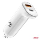 ΦΟΡΤΙΣΤΗΣ ΑΝΑΠΤΗΡΑ 12/24V ΜΕ 2 ΘΥΡΕΣ USB-C+USB 20W 5V/3AQC ΤΑΧΕΙΑΣ ΦΟΡΤΙΣΗΣ ΛΕΥΚΟΣ  AMIO - 1 Τεμ.