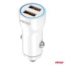 ΦΟΡΤΙΣΤΗΣ ΑΝΑΠΤΗΡΑ 12/24V ΜΕ 2 ΘΥΡΕΣ 2xUSB 10.5W 5V/2.1A ΛΕΥΚΟΣ AMIO - 1 Τεμ.