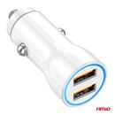 ΦΟΡΤΙΣΤΗΣ ΑΝΑΠΤΗΡΑ 12/24V ΜΕ 2 ΘΥΡΕΣ 2xUSB 10.5W 5V/2.1A ΛΕΥΚΟΣ AMIO - 1 Τεμ.