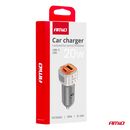 ΦΟΡΤΙΣΤΗΣ ΑΝΑΠΤΗΡΑ 12/24V ΜΕ 2 ΘΥΡΕΣ USB-C+USB 20W 5V/3AQC  ΤΑΧΕΙΑΣ ΦΟΡΤΙΣΗΣ ΛΕΥΚΟΣ AMIO - 1 Τεμ.