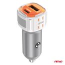 ΦΟΡΤΙΣΤΗΣ ΑΝΑΠΤΗΡΑ 12/24V ΜΕ 2 ΘΥΡΕΣ USB-C+USB 38W 5V/3AQC ΤΑΧΕΙΑΣ ΦΟΡΤΙΣΗΣ ΛΕΥΚΟΣ AMIO - 1 Τεμ.