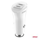 ΦΟΡΤΙΣΤΗΣ ΑΝΑΠΤΗΡΑ 12/24V ΜΕ 2 ΘΥΡΕΣ 2xUSB-C 40W 5V/3AQC ΤΑΧΕΙΑΣ ΦΟΡΤΙΣΗΣ ΛΕΥΚΟΣ AMIO - 1 Τεμ.