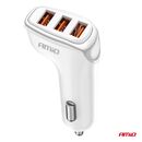 ΦΟΡΤΙΣΤΗΣ ΑΝΑΠΤΗΡΑ 12/24V ΜΕ 3 ΘΥΡΕΣ 3xUSB 15.5W 5V/3.1A ΛΕΥΚΟΣ AMIO - 1 Τεμ.