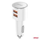 ΦΟΡΤΙΣΤΗΣ ΑΝΑΠΤΗΡΑ 12/24V ΜΕ 2 ΘΥΡΕΣ 2xUSB 17.5W 5V/3.4A  ΛΕΥΚΟΣ ΑΜΙΟ - 1 ΤΕΜ.