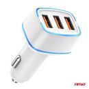 ΦΟΡΤΙΣΤΗΣ ΑΝΑΠΤΗΡΑ 12/24V ΜΕ 3 ΘΥΡΕΣ 3xUSB 30W 5V/3.0A ΛΕΥΚΟΣ 1 ΑΜΙΟ - 1 ΤΕΜ.
