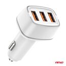 ΦΟΡΤΙΣΤΗΣ ΑΝΑΠΤΗΡΑ 12/24V ΜΕ 3 ΘΥΡΕΣ USB-C+2xUSB 32W 5V/3AQC ΤΑΧΕΙΑΣ ΦΟΡΤΙΣΗΣ ΛΕΥΚΟΣ ΑΜΙΟ - 1 ΤΕΜ.