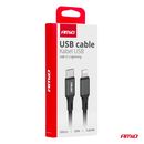 ΚΑΛΩΔΙΑ ΦΟΡΤΙΣΗΣ ΚΑΙ ΜΕΤΑΦΟΡΑΣ ΔΕΔΟΜΕΝΩΝ USB TYPE C ΣΕ APPLE LIGHTING 100CM 20W ΜΑΥΡΟ ΑΜΙΟ - 1 ΤΕΜ.