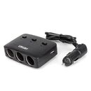 ΑΝΤΑΠΤΟΡΑΣ ΑΝΑΠΤΗΡΑ 12/24V 100W ΜΑΥΡΟΣ/3 ΘΕΣΕΙΣ/2xUSB-A /ΚΟΥΜΠΙ ON-OFF/ΕΝΔΕΙΞΗ LED/ΚΑΛΩΔΙΟ 70cm AMIO - 1 Τεμ.
