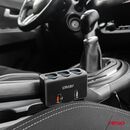 ΑΝΤΑΠΤΟΡΑΣ ΑΝΑΠΤΗΡΑ 12/24V 120W ΨΗΦΙΑΚΟΣ ΜΑΥΡΟΣ/3 ΘΕΣΕΙΣ/2xUSB-A QC 3.0  ΜΕ ΚΑΛΩΔΙΟ 80cm AMIO - 1 Τεμ.
