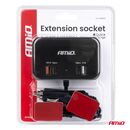 ΑΝΤΑΠΤΟΡΑΣ ΑΝΑΠΤΗΡΑ 12/24V 120W ΜΑΥΡΟΣ/3 ΘΕΣΕΙΣ/1xUSB-A+1xUSB-C QC 4.0 ΤΑΧΕΙΑΣ ΦΟΡΤΙΣΗΣ/ΚΑΛΩΔΙΟ 80cm AMIO - 1 Τεμ.