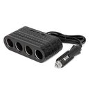 ΑΝΤΑΠΤΟΡΑΣ ΑΝΑΠΤΗΡΑ 12/24V 120W ΜΑΥΡΟΣ - 4 ΘΕΣΕΙΣ - 2xUSB-A + 1xUSB-C - ΚΑΛΩΔΙΟ 80cm AMIO - 1 Τεμ.