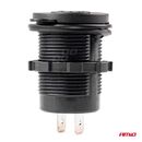 ΠΡΙΖΑ ΜΕ 2 ΘΥΡΕΣ USB 12/24V 3.0A Φ37mmX51mm QUICK CHARGE MOD-05