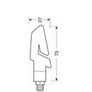 Lampa Φλάς KAP Μάυρο με LED 75x27mm