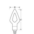 Lampa Φλας KIER μαύρο LED 75x36mm