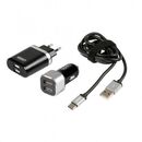 Lampa ΚΑΛΩΔΙΟ ΦΟΡΤΙΣΗΣ SILVER LINE USB TYPE C -100 cm (ΔΙΠΛΟΣ ΑΝΤΑΠΤΟΡΑΣ ΑΝΑΠΤΗΡΑ 12/24V & ΠΡΙΖΑ 220 V) 