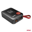 Amio - Φορητός Εκκινητής Μπαταρίας (Jump Starter) Mini με ενσωματωμένο Κομπρεσέρ Αέρα, Powerbank και Φακό LED τάση λειτουργίας 12V με χωρητικότητα 7,2Ah και μέγιστο ρεύμα εκκίνησης 600A για Επιβατικά Αυτοκίνητα - 1 τεμ. (04675/AM)