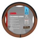 ΚΑΛΥΜΜΑ ΤΙΜΟΝΙΟΥ ΦΟΡΤΗΓΟΥ CLUB BONDED LEATHER&SKEENTEX ΔΕΡΜΑΤΙΝΗ ΜΑΥΡΟ/ΚΑΦΕ (L) 46-48cm 1ΤΕΜ. LAMPA