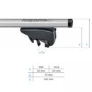 MENABO ΜΠΑΡΕΣ ΟΡΟΦΗΣ ΑΛΟΥΜΙΝΙΟΥ LINCE XL SILVER 135 cm ΣΕ ΑΣΗΜΙ ΧΡΩΜΑ ΓΙΑ Ford Galaxy III 5 doors 2015> ΜΕ FLUSH RAILS - 2 ΤΕΜ (8880/MB)