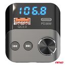 Amio - FM Transmitter Αναπτήρα τύπου FMT01 τάση λειτουργίας για Επιβατικά Αυτοκίνητα και Φορτηγά με 1xUSB Type-A και 1xUSB Type-C για Επιβατικά Αυτοκίνητα και Φορτηγά - 1 τεμ. (04647/AM)