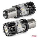 Amio – LED CSP P21/5W BAY15d Διπολικό 12V 66W 4800lm 6500K Full CANBUS για Στοπ & Θέσης Ισχυρό Φως – 1 Τεμ. (04689/AM)