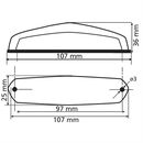 Lampa Φανάρι Μοτό Πίσω HIROX 13LED 107x36mm