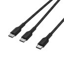 BELKIN CAC004hq1.5MBK BRAIDED USB-C TO DUAL USB-C 140W CABLE BLACK
