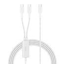 BELKIN CAC004hq1.5MWH BRAIDED USB-C TO DUAL USB-C 140W CABLE WHITE
