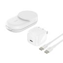 BELKIN WIZ037KQWH ULTRACHARGE 25W QI2 3-IN-1 MAGNETIC CHARGER, WHITE, ROUND