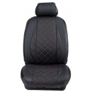 Ημικαλύμματα Εμπρόσθιων Καθισμάτων Αυτοκινήτου Δερματίνη Καπιτονέ HMD-F1 2τμχ