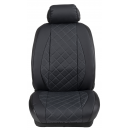 Ημικαλύμματα Εμπρόσθιων Καθισμάτων Αυτοκινήτου Δερματίνη Καπιτονέ HMD-F3 2τμχ