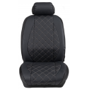 Ημικαλύμματα Εμπρόσθιων Καθισμάτων Αυτοκινήτου Δερματίνη Καπιτονέ HMD-F4 2τμχ