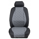 Ημικαλύμματα Εμπρόσθιων Καθισμάτων Αυτοκινήτου Δερματίνη Καπιτονέ HMD-F54 2τμχ