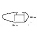 Μπάρες Οροφής Αυτοκινήτου Fabbri Αλουμινίου  126 cm SET (6540007-6530010-6520099)