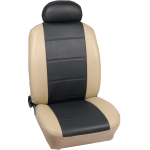 Πλήρες Σετ Καλύμματα Καθισμάτων Αυτοκινήτου από Δερματίνη D Χρώματος Μαύρο-Μπέζ