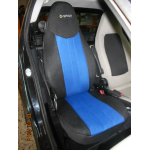 Ημικαλύμματα Αυτοκινήτου από Ύφασμα Αεριζόμενο Τρυπητό R' για Smart Χρώματος Μπλέ-Μαύρο Τεμάχια Δύο