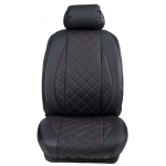 Ημικαλύμματα Εμπρόσθιων Καθισμάτων Αυτοκινήτου Δερματίνη Καπιτονέ HMD-F1 2τμχ