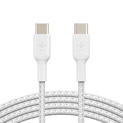 USB-C to USB-C Cable_Braided, 1M, White