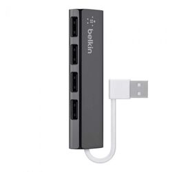 BELKIN F4U042bt 4-PORT TRAVEL USB 2.0 HUB, ULTRA-SLIM SERIES