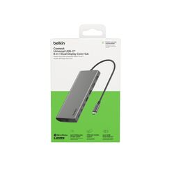 BELKIN INC015BTSGY-CZ USB-C 8-IN-1 DUAL DISPLAY HUB
