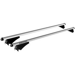 MENABO ΜΠΑΡΕΣ ΟΡΟΦΗΣ ΑΛΟΥΜΙΝΙΟΥ TIGER XL SILVER 131.5 cm ΣΕ ΑΣΗΜΙ ΧΡΩΜΑ ΓΙΑ Lincoln Aviator (U611) 5 doors 2020> ΜΕ FLUSH ή RAISED RAILS - 2 ΤΕΜ. (8500/ΜΒ)