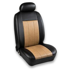 Καλύμματα Καθισμάτων Δερματίνη 9τμχ PanCar Κάμελ Μαύρο Φάσα
