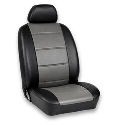 Πλήρες Σετ Καλύμματα Καθισμάτων Αυτοκινήτου από Ενισχυμένη Δερματίνη Χ' Χρώματος Ανθρακί-Μαύρο