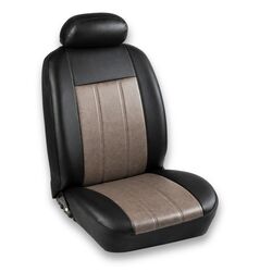 Καλύμματα Καθισμάτων Δερματίνη 9τμχ PanCar X15-X4-F Ελεφαντί Μαύρο Φάσα