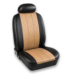 Καλύμματα Καθισμάτων Δερματίνη 9τμχ PanCar X16-X4 Κάμελ Μαύρο