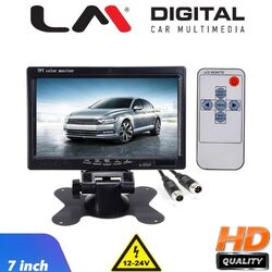 7inc  μονιτορ High Definition 1080p,  με 2 εισόδους για 2 κάμερες (δεν περιλαμβανονται καμερες)
